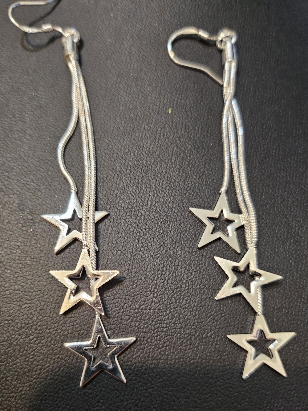 925 Sterling Silver Star Drop Earrings - Women Jewelry